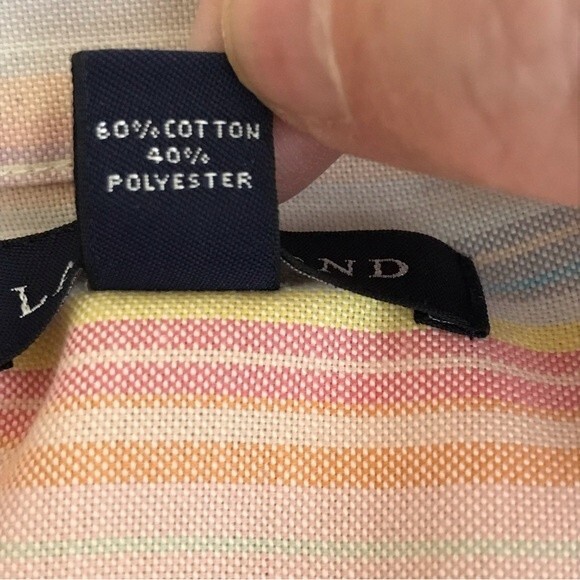 Land's End Striped Button Up Shirt SMALL Size 6-8 - Picture 8 of 9